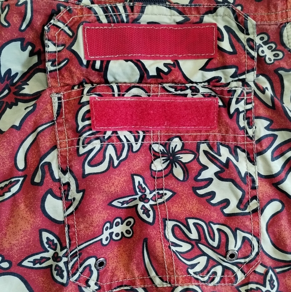 +UnionBay Men 36 Red Floral Swimsuit Swim Trunks Board Short - Picture 9 of 15